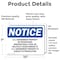 Signmission U.S. Government Property No Trespassing OSHA Notice Sign, Vinyl Decal, 10in W x 7in L, 2PK OS-2PACK-NS-D-710-L-18753 - alternate 3